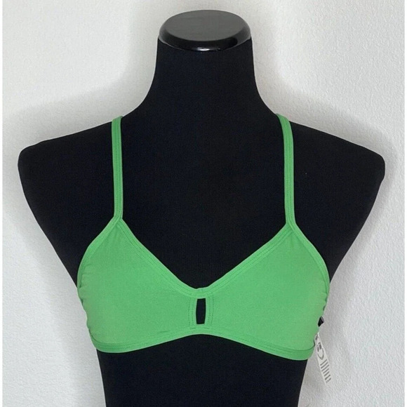 Jolyn Bikini Swim Top Vent Large Grass‎ Green New with tags - Picture 1 of 5